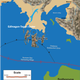 Interpreted geological features surrounding ValyriaL Miles Traer.